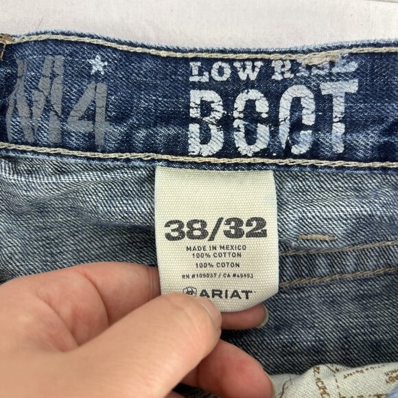 Ariat M4 Low Rise Boundary Boot Cut Jeans 38 x 32 Gulch Wash - Picture 12 of 13